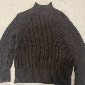 J. Crew Black Ribbed Turtleneck Sweater